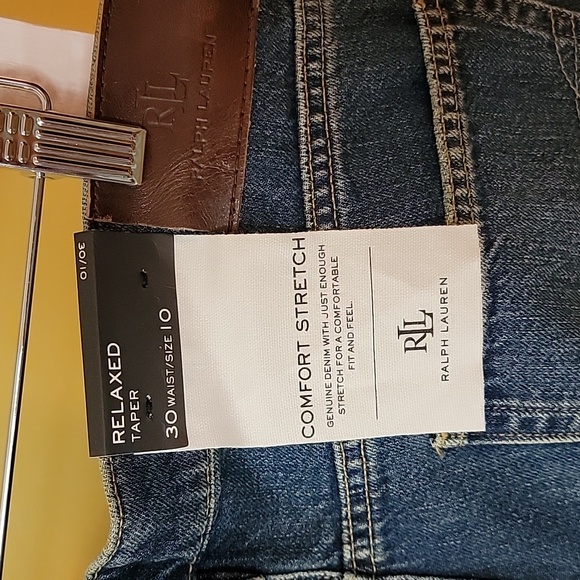 Lauren Ralph Lauren Patchwork Relaxed Taper Comfort Stretch - Picture 6 of 7